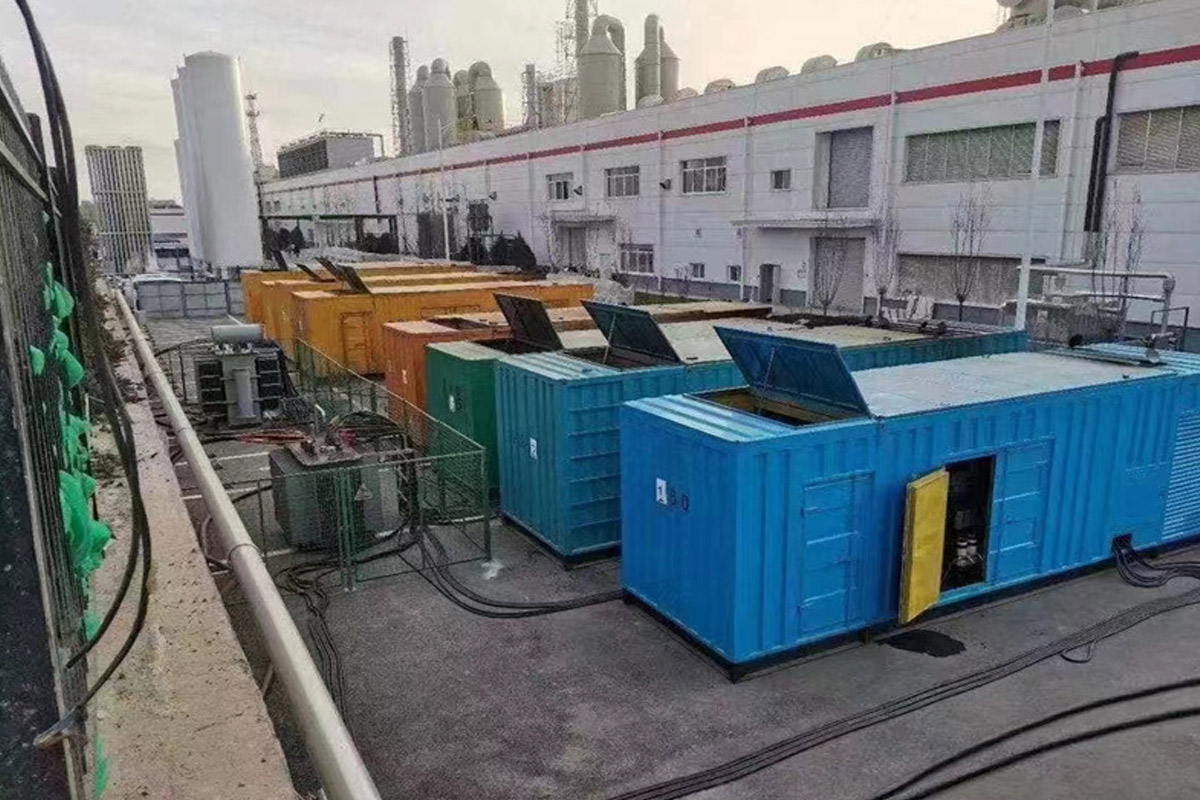 南陵发电机租赁施工现场